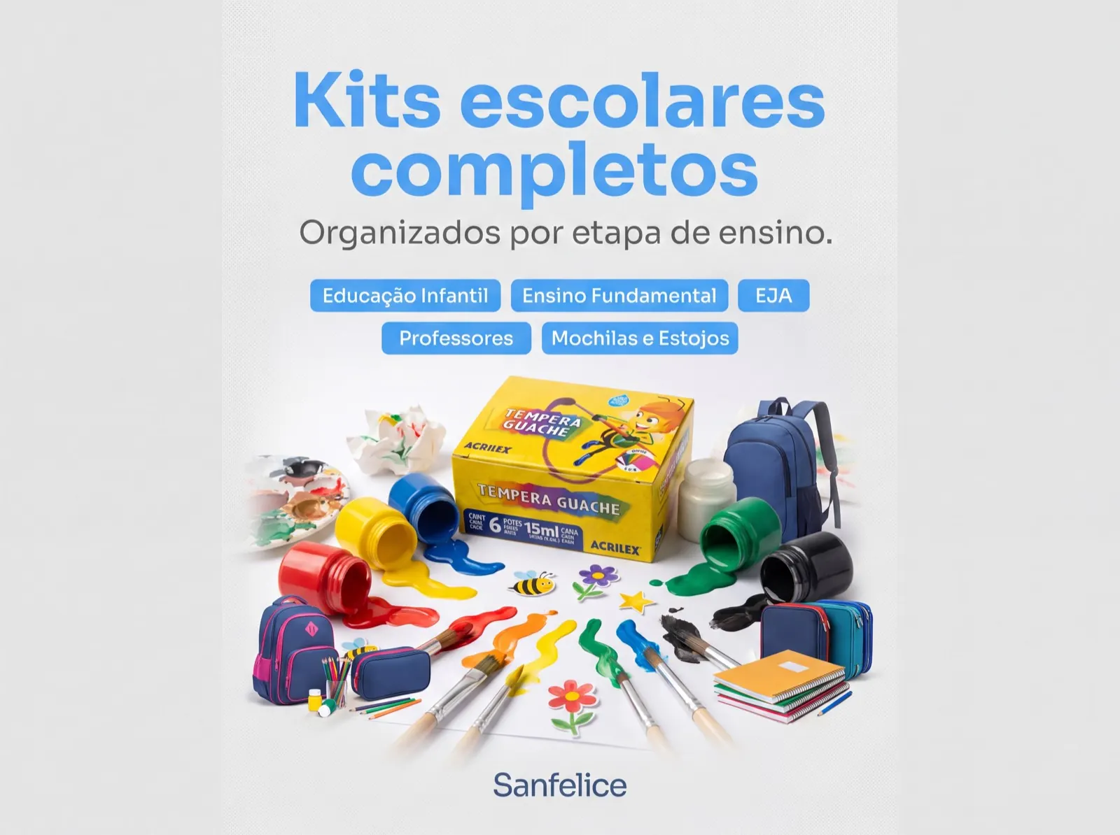 Publicação sobre materiais e kits escolares